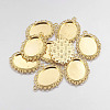 Zinc Alloy Pendant Settings for Cabochon & Rhinestone PALLOY-A15257-G-NR-2