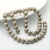Round Shell Pearl Frosted Beads Strands BSHE-F013-06A-10mm-2