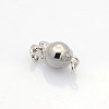 925 Sterling Silver Round Box Clasps STER-L018-01-6mm-2