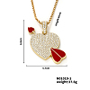 Alloy Crystal Rhinestone Heart Cupid Arrow Pendant Necklaces for Fashionable Couples HK4761-1-1