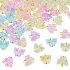 60Pcs 6 Colors Electroplate Transparent Glass Charms PALLOY-TAC0287-2