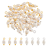 50Pcs 2 Colors Natural Pearl Rice Charms PALLOY-HS00010-1