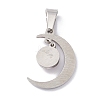 304 Stainless Steel Resin Pendants STAS-A062-40P-3