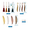 DIY Feather Bookmark Making Kits DIY-TA0003-30-7