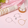 20Pcs 2 Colors 304 Stainless Steel Paperclip Chains Bracelets BJEW-BM0001-01-4