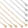 SUNNYCLUE 10Pcs 2 Colors 304 Stainless Steel Cable Chain Necklace NJEW-SC0001-25-1