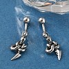 Snake 316 Surgical Stainless Steel Dangle Belly Button Rings EJEW-G416-11AS-3