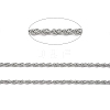 Tarnish Resistant 304 Stainless Steel Rope Chains CHS-G027-08B-P-2