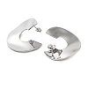 Brass C-Shaped Stud Earrings EJEW-P294-01P-2