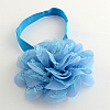 Fashionable Elastic Baby Headbands Hair Accessories with Lace Flower OHAR-Q002-16-3