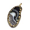 Natural Striped Agate/Banded Agate Pendants G-M269-42-3