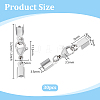 30Pcs 304 Stainless Steel Lobster Claw Clasps with Cord Ends STAS-PH0007-10P-2
