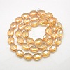 Faceted Electroplate Crystal Glass Oval Beads Strands EGLA-F058B-10-2