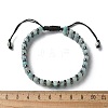 Natural Flower Amazonite and Synthetic Hematite Adjustable Braided Bead Bracelets BJEW-H626-01-06-5