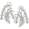 1Pair Brass Rhinestone Wedding Dress Decoration Accessories FIND-GF0006-54-7