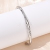 304 Stainless Steel Open Cuff  Bangles for Women BJEW-R019-03P-03-1