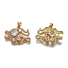 Brass Clear Cubic Zirconia Constellation Charms KK-B031-02G-2