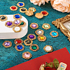 48Pcs 12 Colors Glass Cabochons GLAA-TA0001-52-6