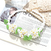 Flower Acrylic Round Graduated Beaded Bib Necklaces with Alloy End Chains FS-WGF8012-01-2