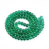 Baking Paint Transparent Glass Beads Strands DGLA-N006-8mm-09-2