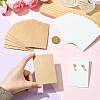 50Pcs Rectangle Kraft Paper One Pair Earring Display Cards with Hanging Hole CDIS-YW0001-16A-5