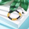 Aromatherapy Essential Oil Diffuser Braided Bead Bracelet for Girl Women BJEW-JB06905-5