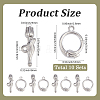 10Pcs 304 Stainless Steel Toggle Clasps STAS-SC0010-67-2