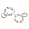 Rack Plating Brass Spring O Ring Clasps with Swivel Ring KK-CBAB1AF-09P-2