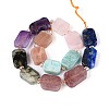 Natural Lapis Lazuli & Amethyst & Rose Quartz & Amazonite & Prehnite & Strawberry Quartz & Sunstone 7 Chakra Beads Strands G-C098-A30-01-1