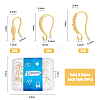 30Pcs 3 Style Rack Plating Brass Earring Hooks KK-DC0002-02-2