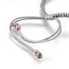 Nylon Cord Braided Bead Bracelets Making BJEW-F360-FRG03-3