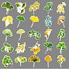 50Pcs Ginkgo Leaf PVC Sticker PW-WG26859-01-4