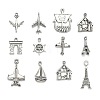 Tibetan Style Alloy Pendants TIBEP-MSMC021-45AS-RS-1