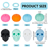 BENECREAT Halloween Skull & Pumpkin Silicone Knitting Needle Point Protectors FIND-BC0005-36-2