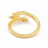 Brass Dragon Wings Cuff Ring for Women RJEW-B028-21G-3