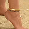 Fashionable Brass Colorful Evil Eye Tassel Anklets for Women NW2668-1
