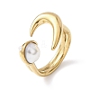 Opaque Acrylic Imitation Pearl Cuff Rings RJEW-P177-03D-G-4