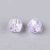 Transparent Spray Painted Glass Beads EGLA-N018-4mm-02-3