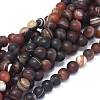 Natural Banded Agate/Striped Agate Beads Strands G-D0005-30-10mm-1