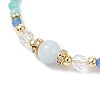 4Pcs Natural Mixed Gemstone Beaded Bracelets for Women BJEW-JB12557-4