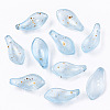 Transparent Spray Painted Glass Pendants GLAA-N042-001A-E07-1