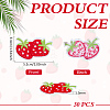 30Pcs Strawberry Computerized Embroidery Cloth Iron on/Sew on Patches PATC-FG0003-73B-2