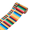 2Rolls 2 Styles Stripe Pattern Printed Polyester Grosgrain Ribbon OCOR-TA0001-37F-8