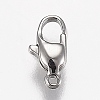 Tarnish Resistant Polished 316 Surgical Stainless Steel Lobster Claw Clasps X-STAS-Z013-12P-2