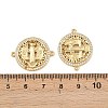 Brass Micro Pave Clear Cubic Zirconia Connector Charms KK-F919-26G-3