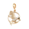 Alloy Crystal Rhinestone European Dangle Charms AL-CBAC2D3-05G-1