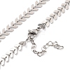 304 Stainless Steel Cobs Chain Necklaces NJEW-JN02982-01-3