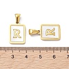 Ion Plating(IP) 304 Stainless Steel Pave Shell Pendants STAS-G327-01G-R-3