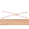 Adjustable Round Braided Microfiber Leather Cord Bracelet Making KK-CBAC260-01G-26-3
