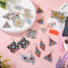  DIY Diamond Painting Rhombus & Triangle Dangle Earring Kits DIY-TA0004-97-16